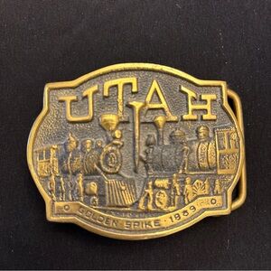 Source Unknown Utah Golden Spike Belt Buckle